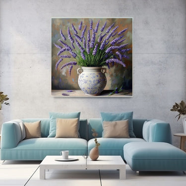 Lavender Flower Pot Painting
